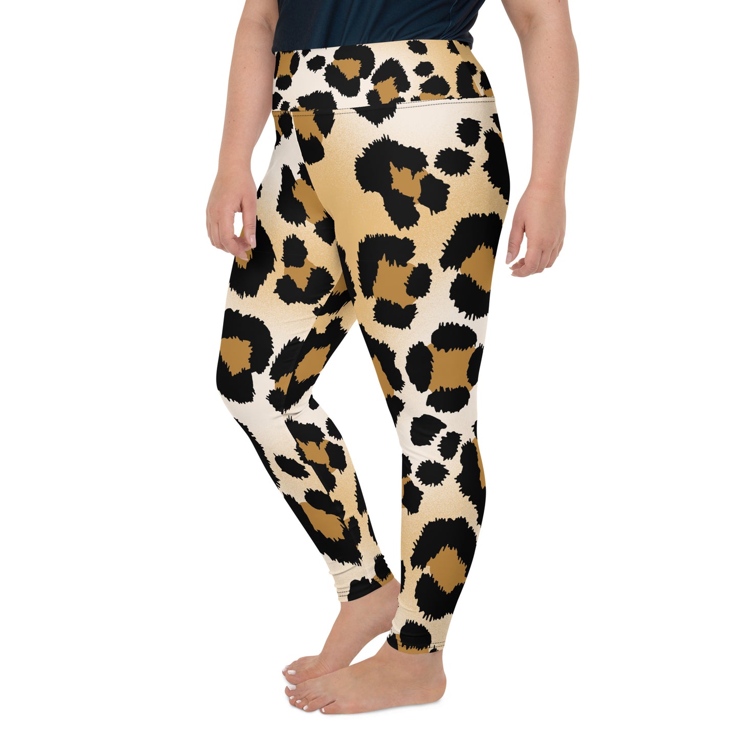 Plus size animal print leggings