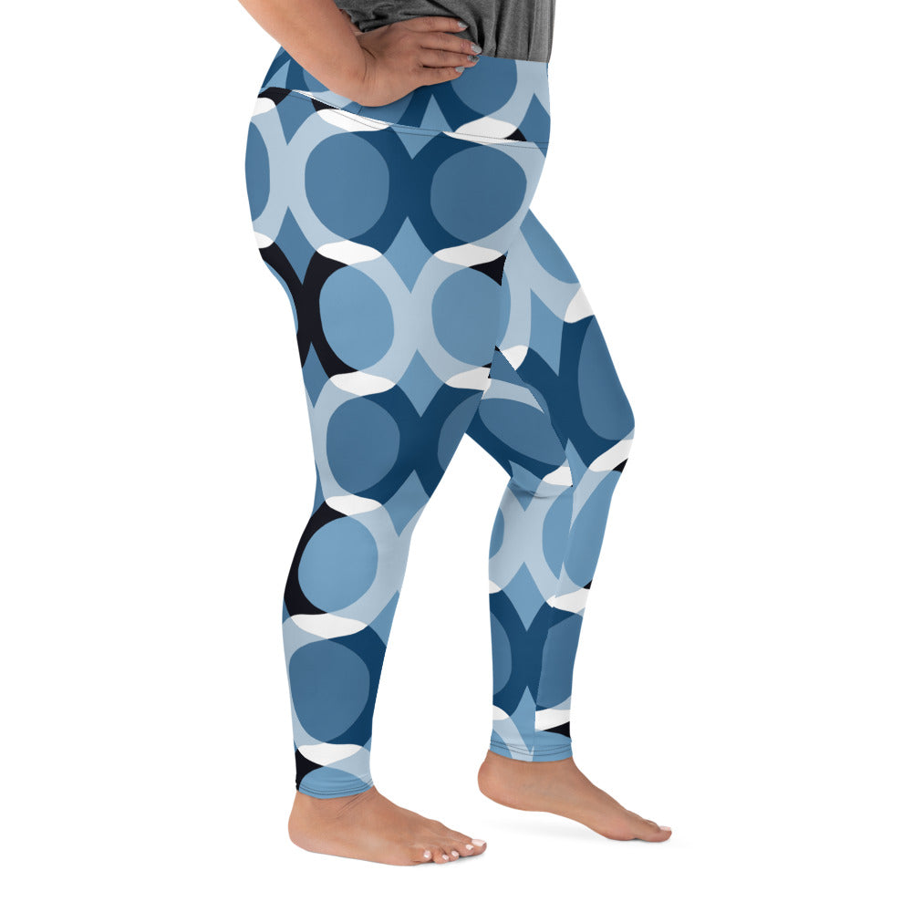 Plus size leggings with vintage circles