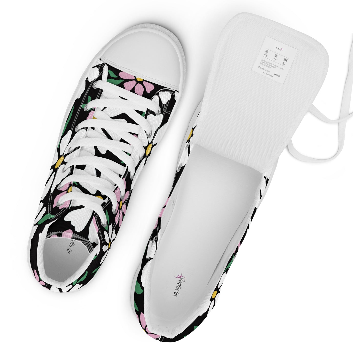 zapatillas de lona flores