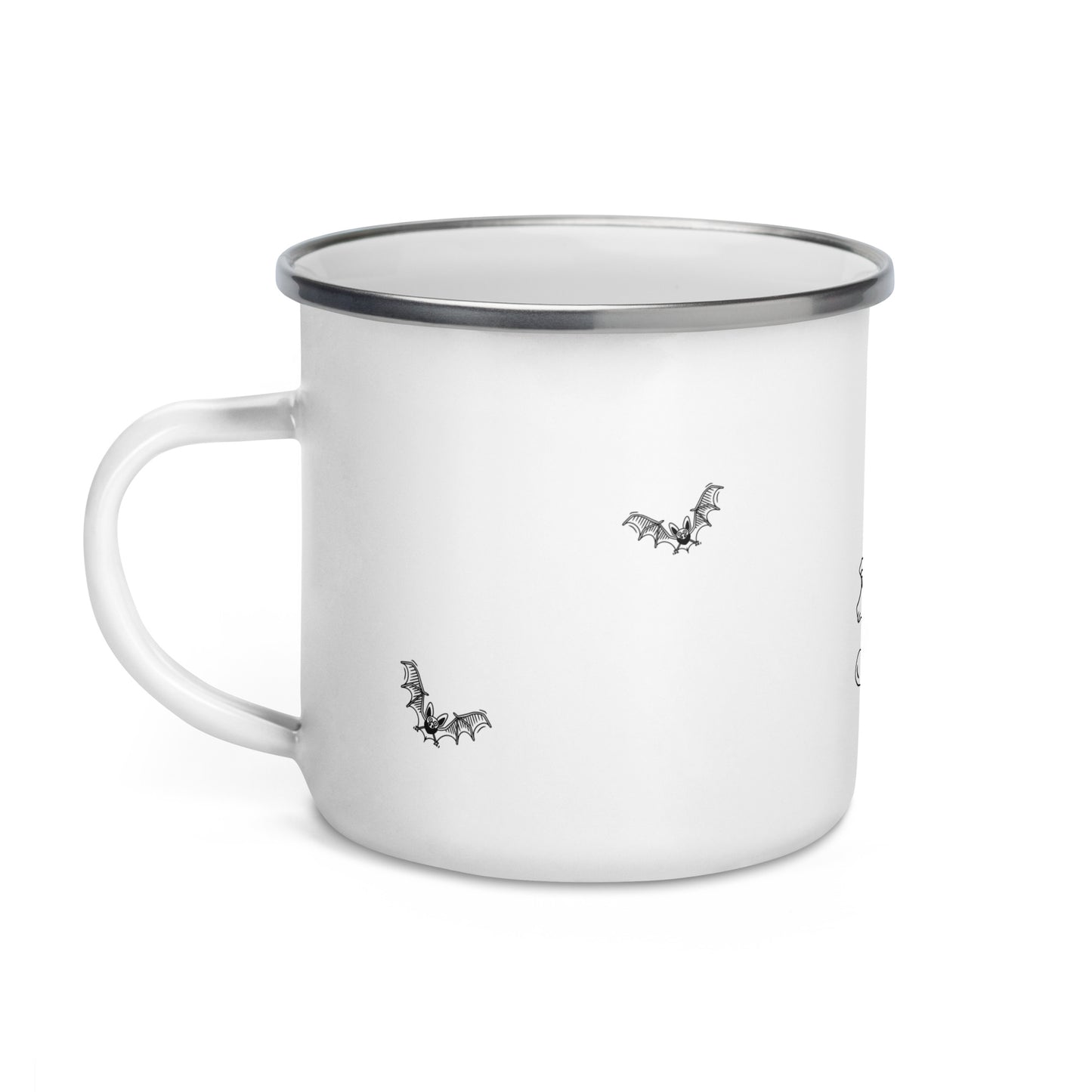 Skull enamel mug