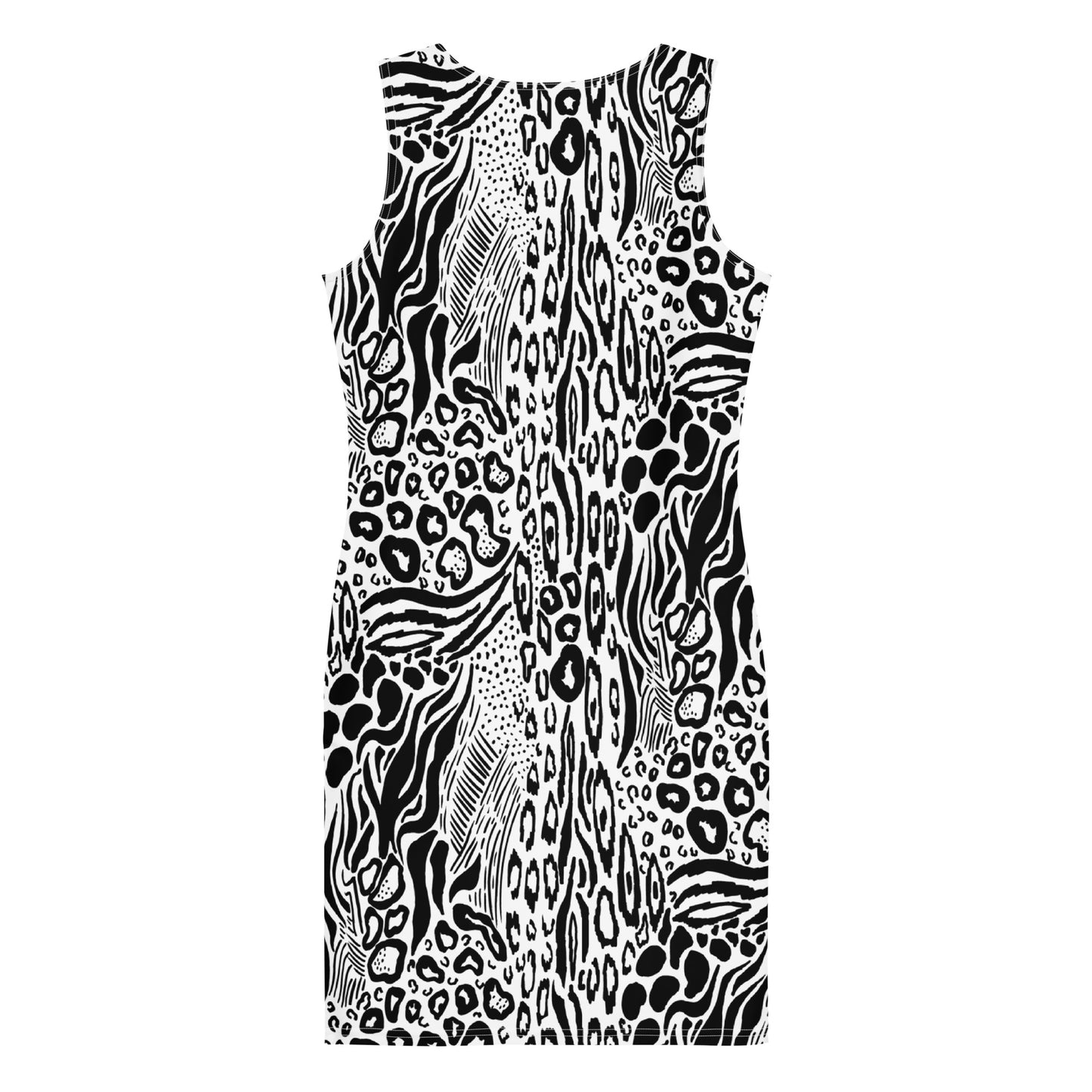 Schwarz-weißes Trägerkleid