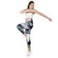 Leggins con bolsillos abstracto