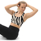 Wide zebra recycled sports bra