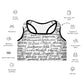 Letter padded sports bra