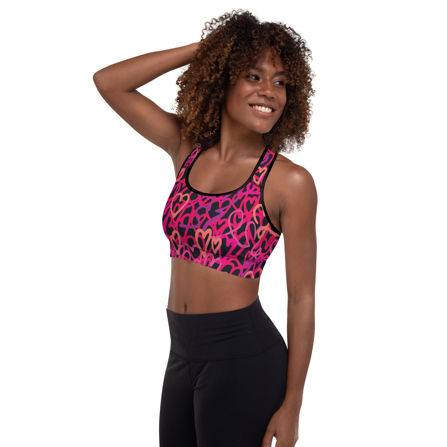 Medium intensity hearts sports bra