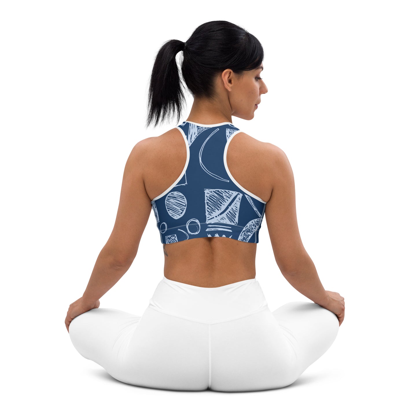 Geometric sports bra