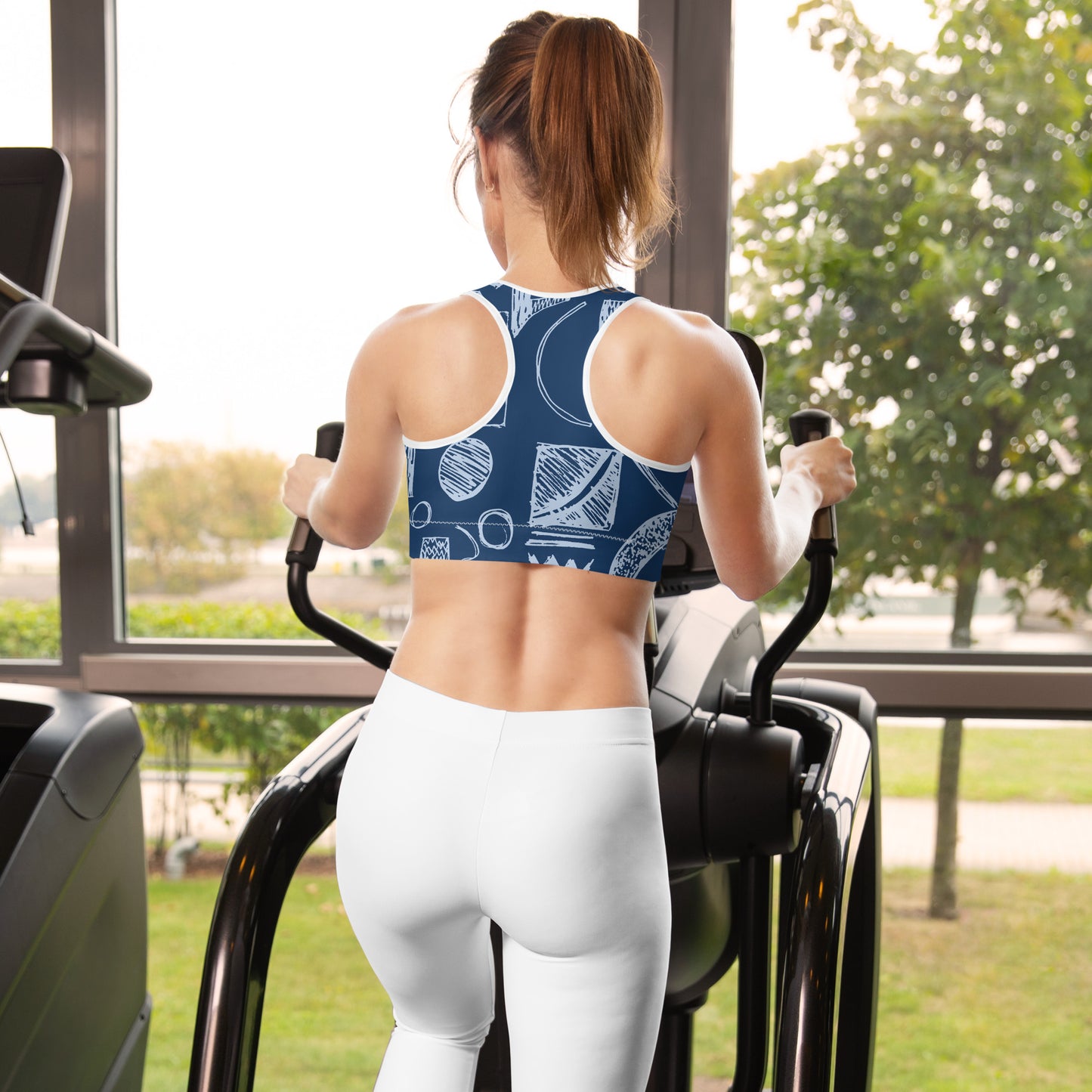 Geometric sports bra