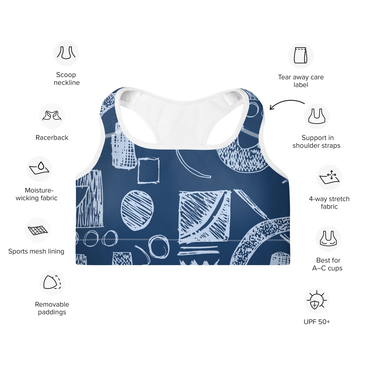 Geometric sports bra