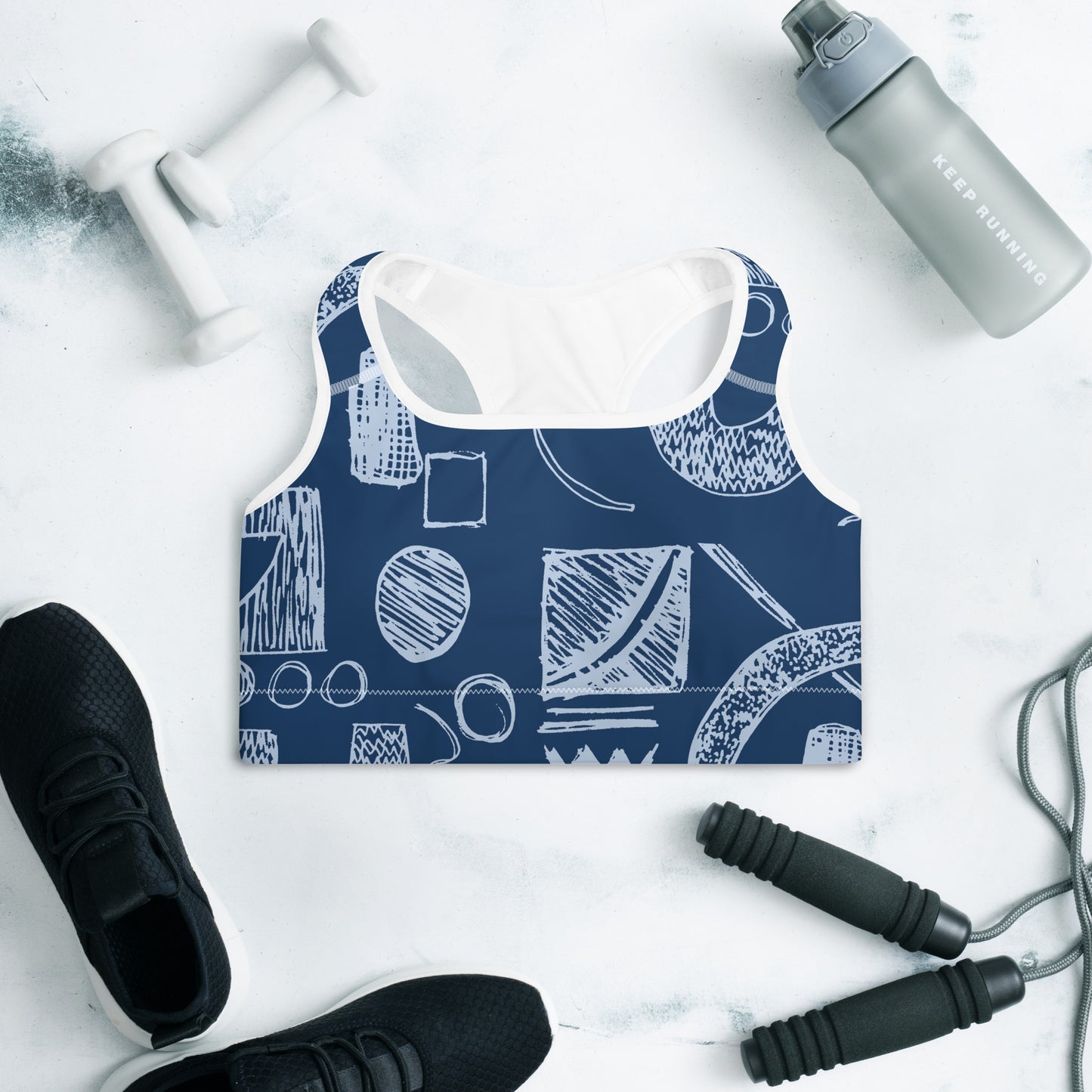 Geometric sports bra