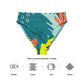 Recycled high-waisted bikini briefs sea