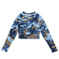 Langarmshirt aus recyceltem Polyester in Camouflage-Optik