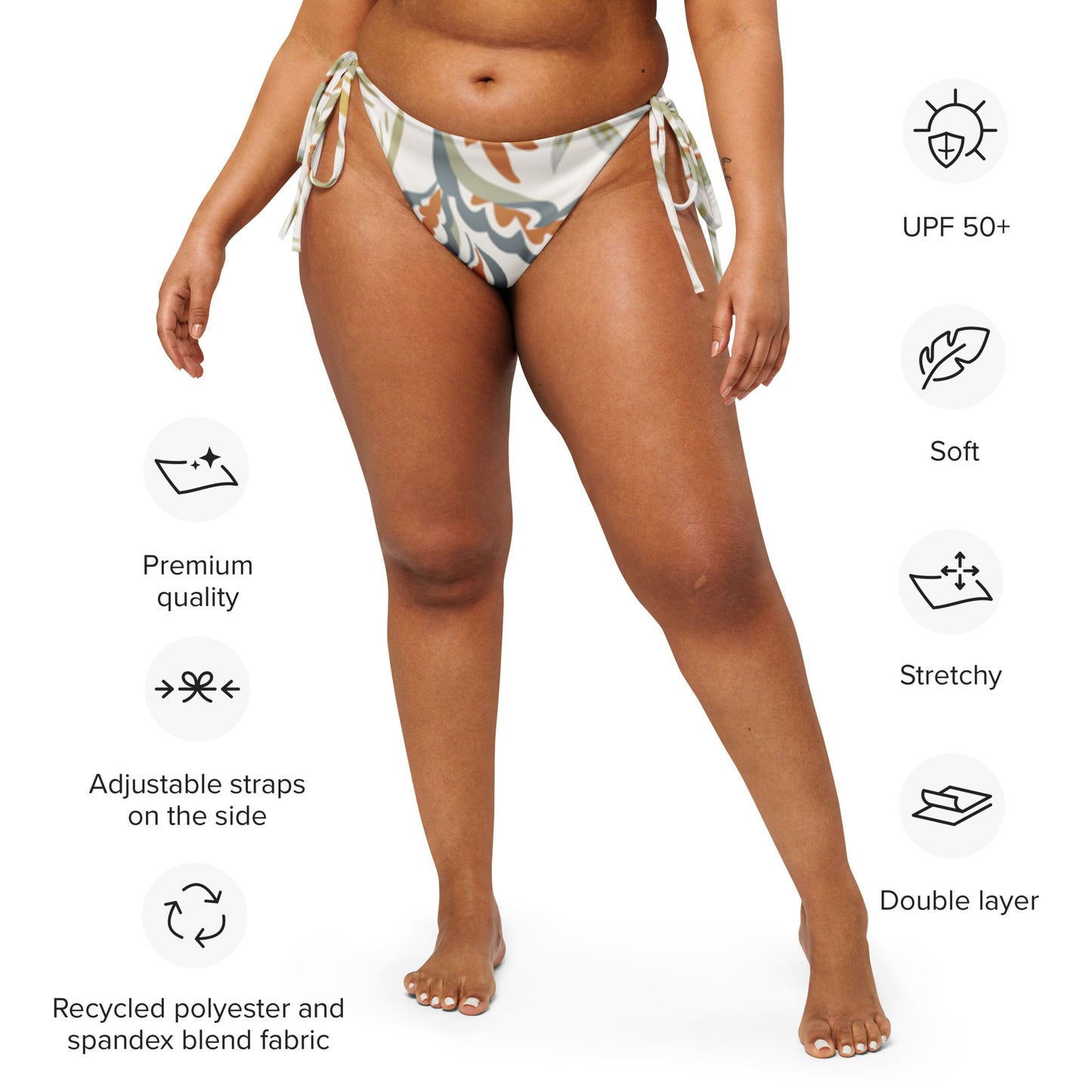 Zen recycled polyester bikini bottoms
