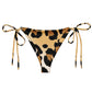Recycled polyester animal print bikini bottoms