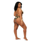 Recycelter Triangel-Bikini mit Animal-Print