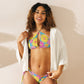 Recycled flower triangle bikini