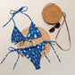Bikini de triángulo reciclado gotas de agua