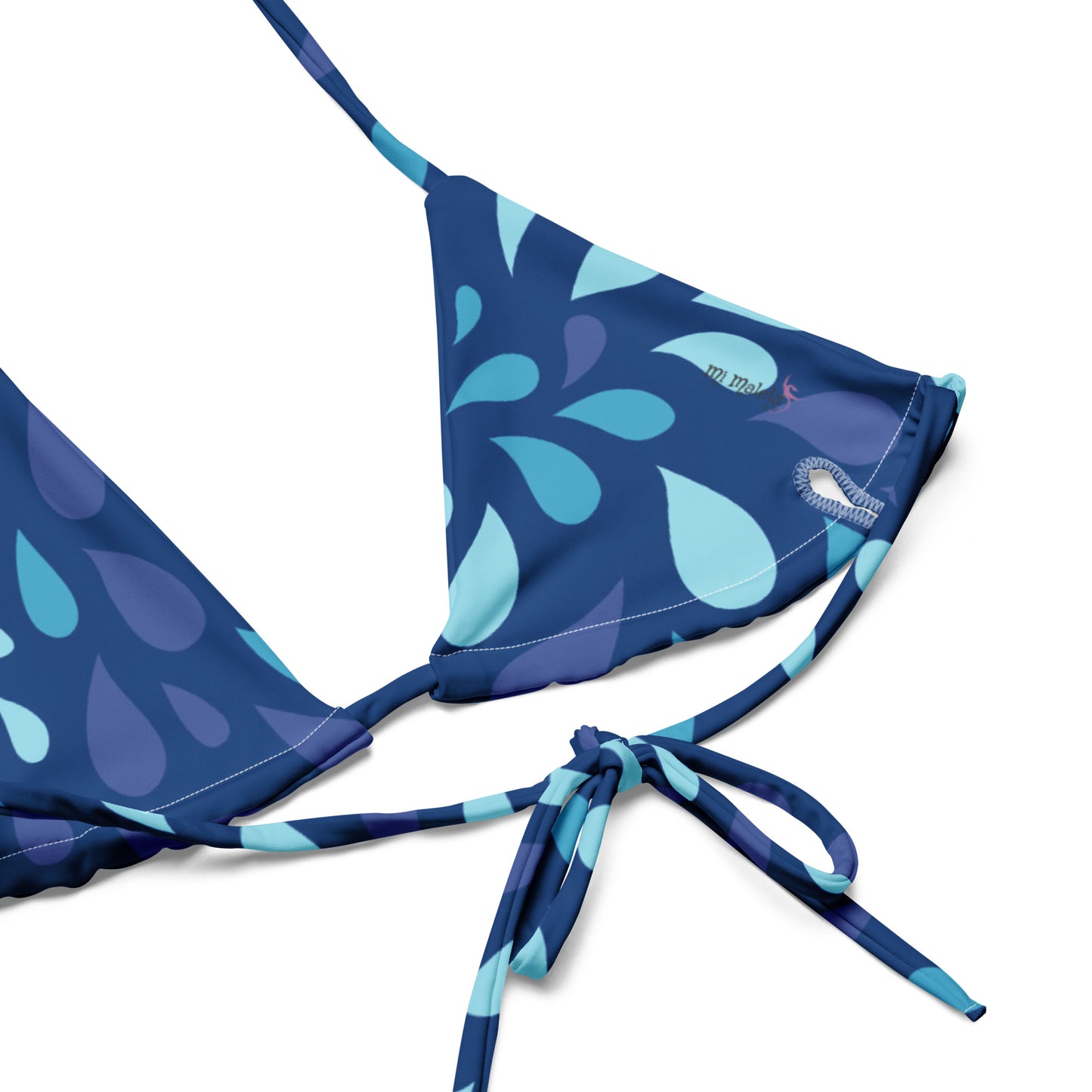 Bikini de triángulo reciclado gotas de agua