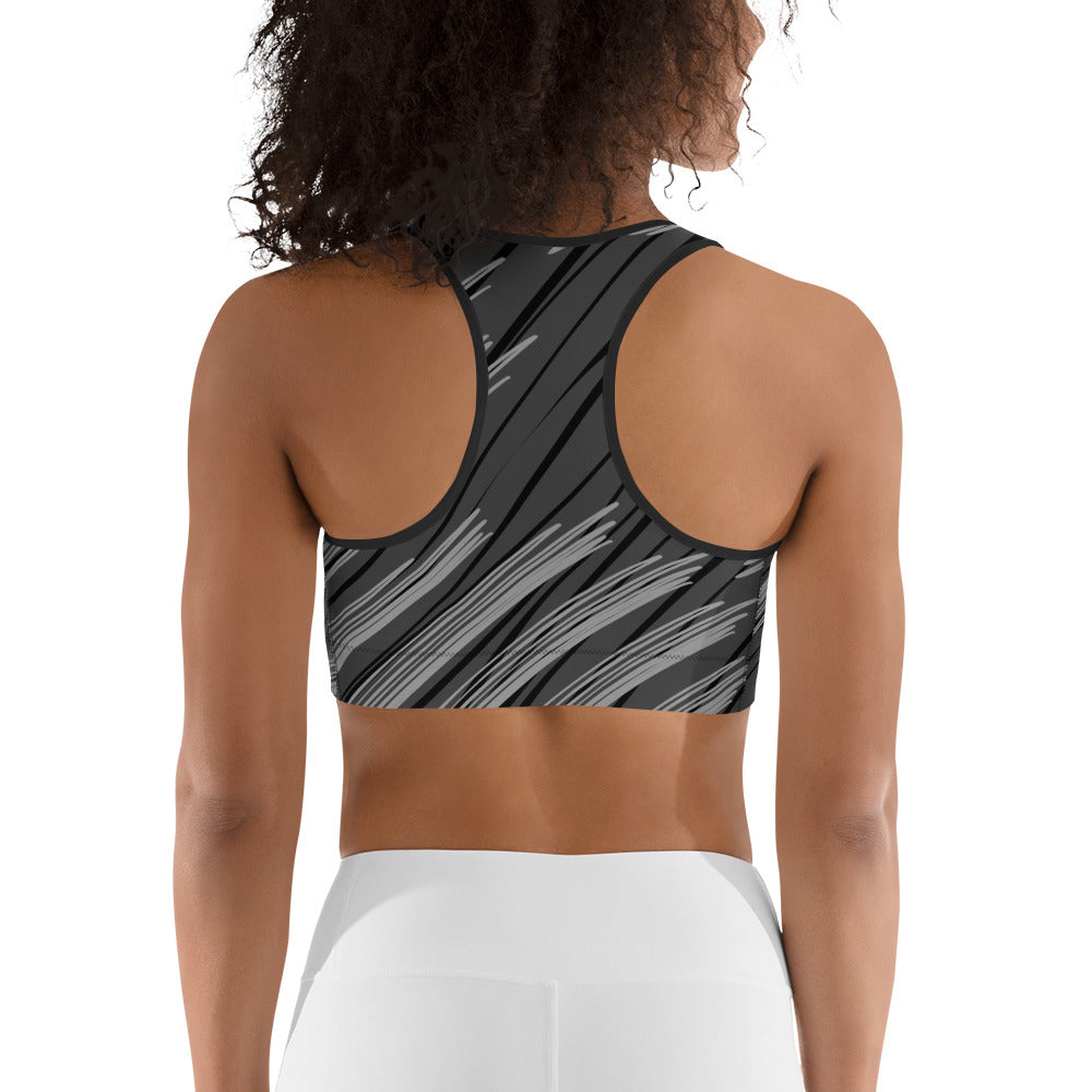 Striped sports bra