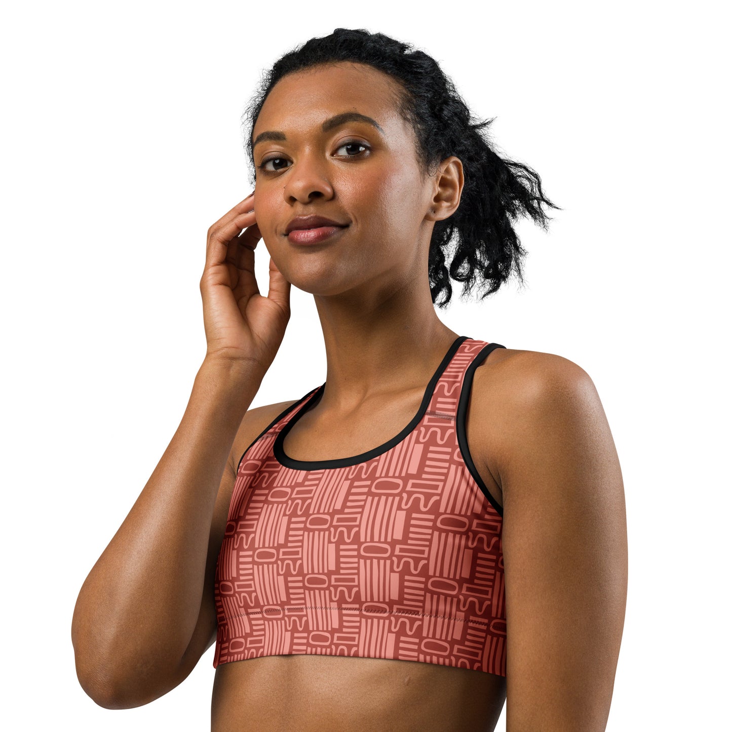 Geometric sports bra