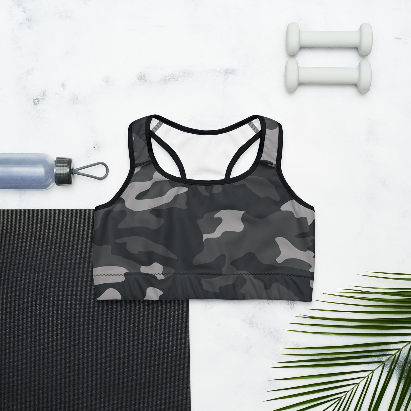 Camouflage sports bra