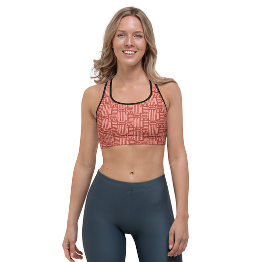 Geometric sports bra