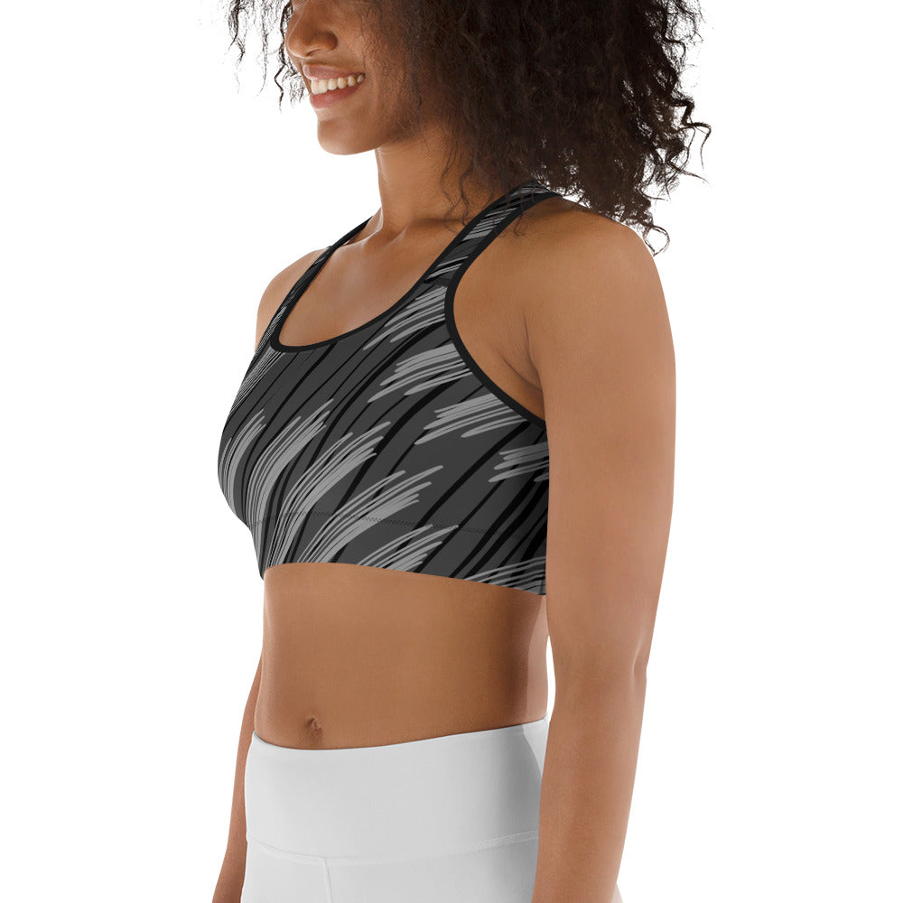 Striped sports bra