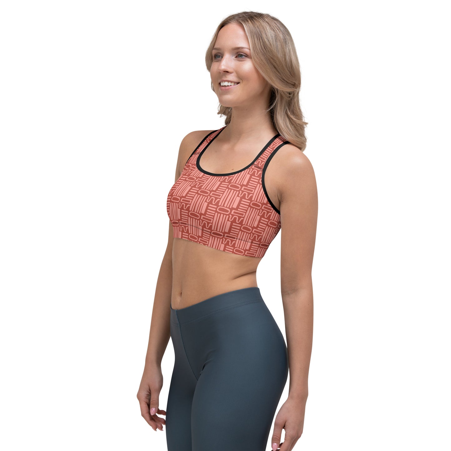 Geometric sports bra