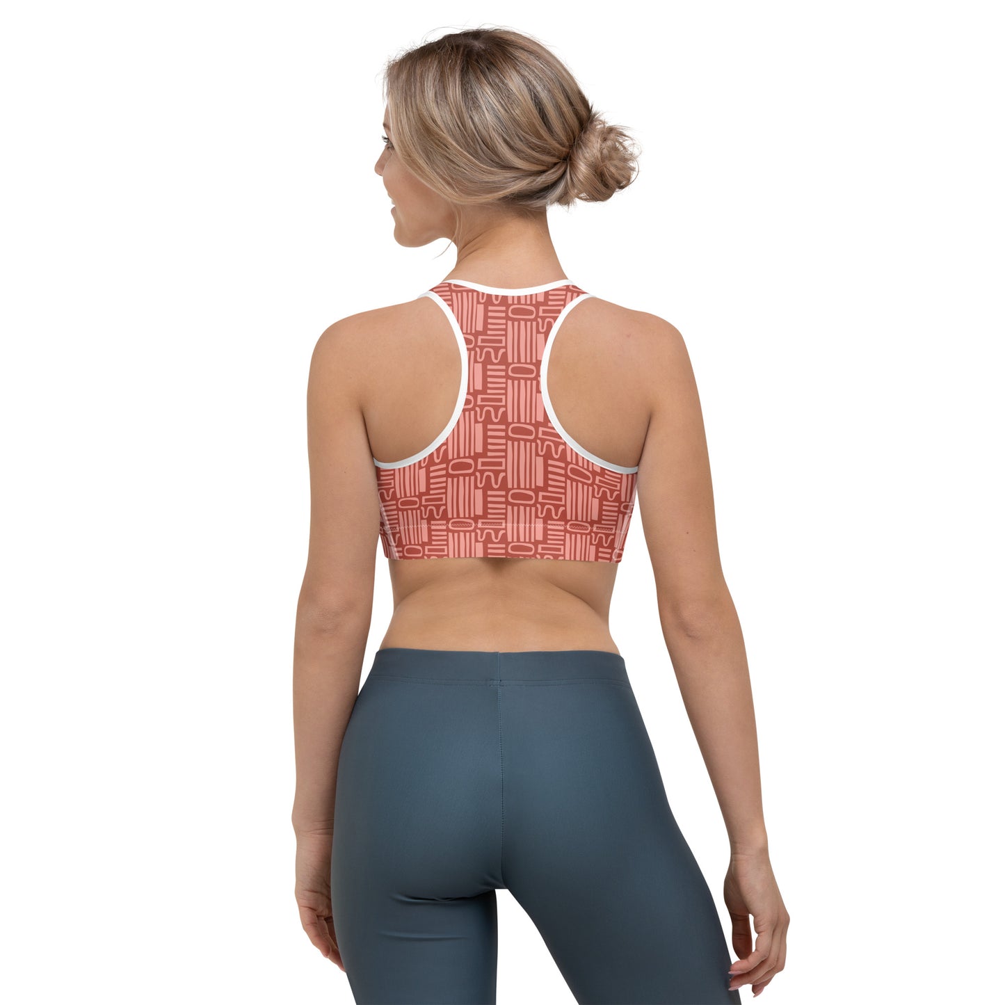 Geometric sports bra