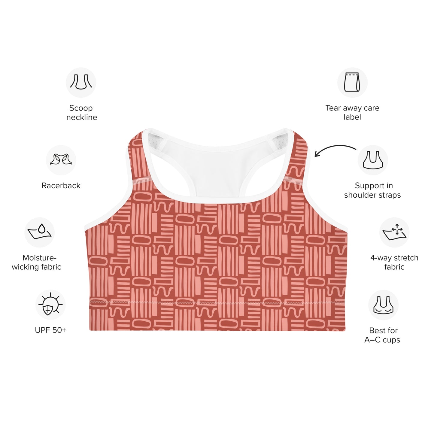 Geometric sports bra