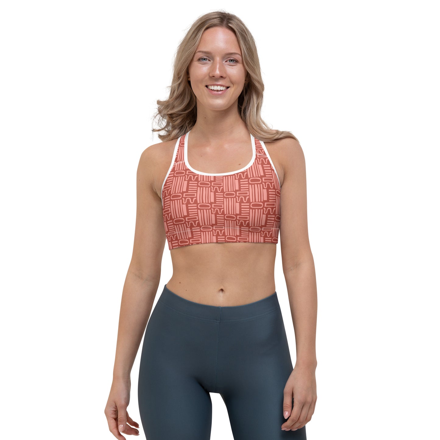 Geometric sports bra