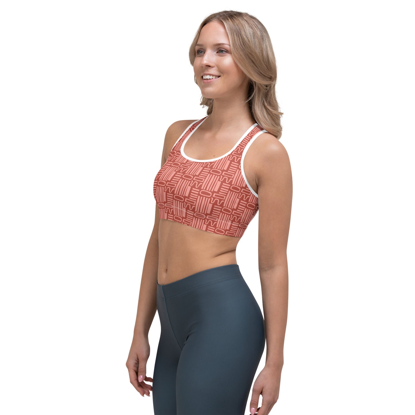 Geometric sports bra