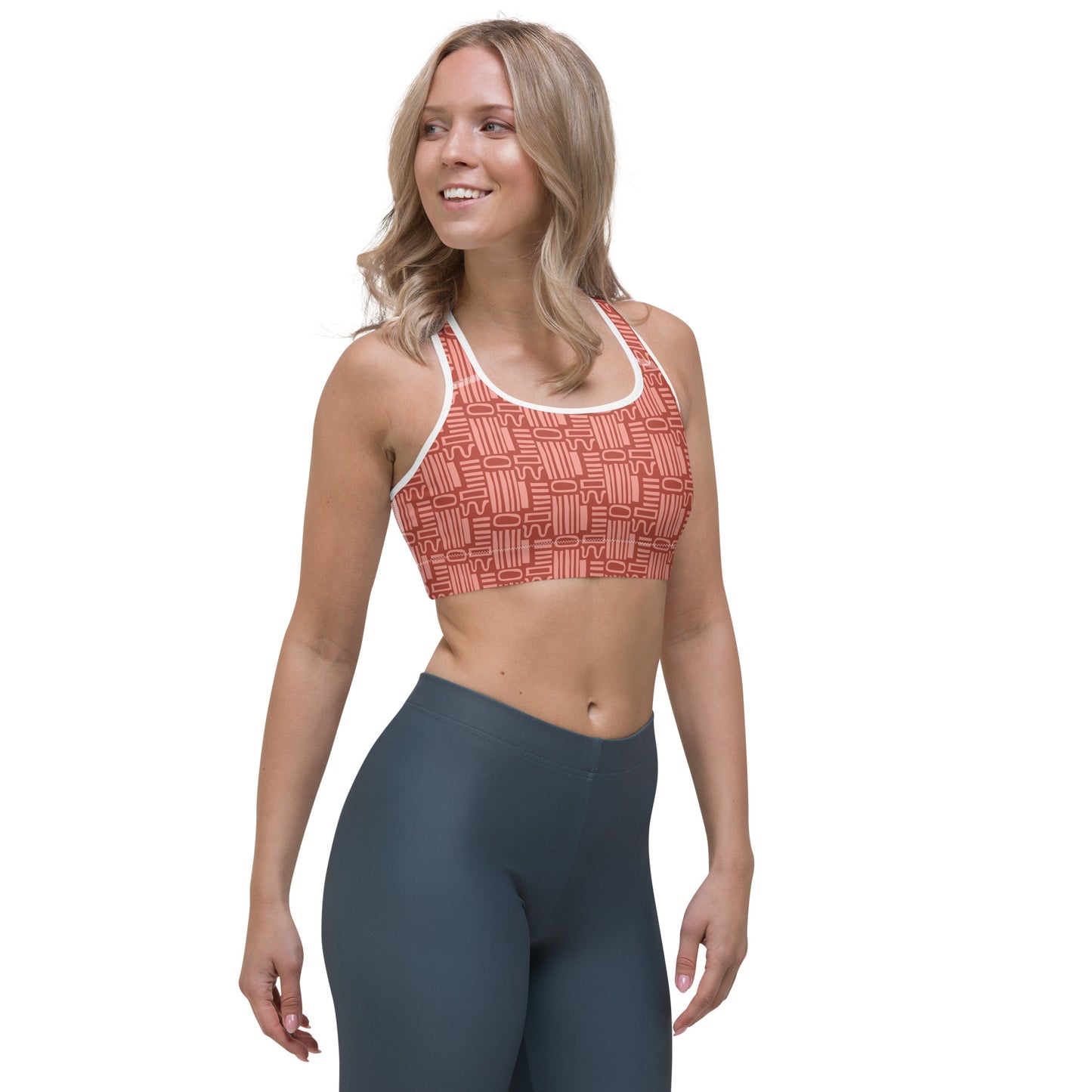 Geometric sports bra