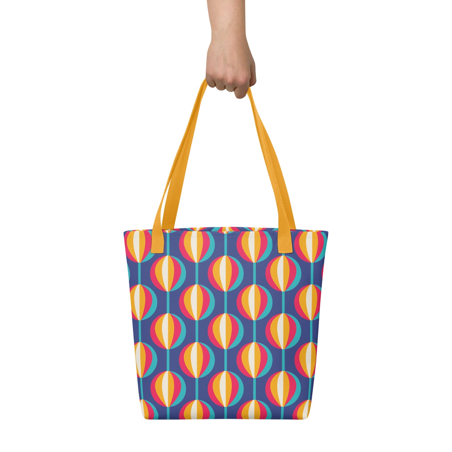 Bolso tote con asas de algodón natural y diseño creativo

