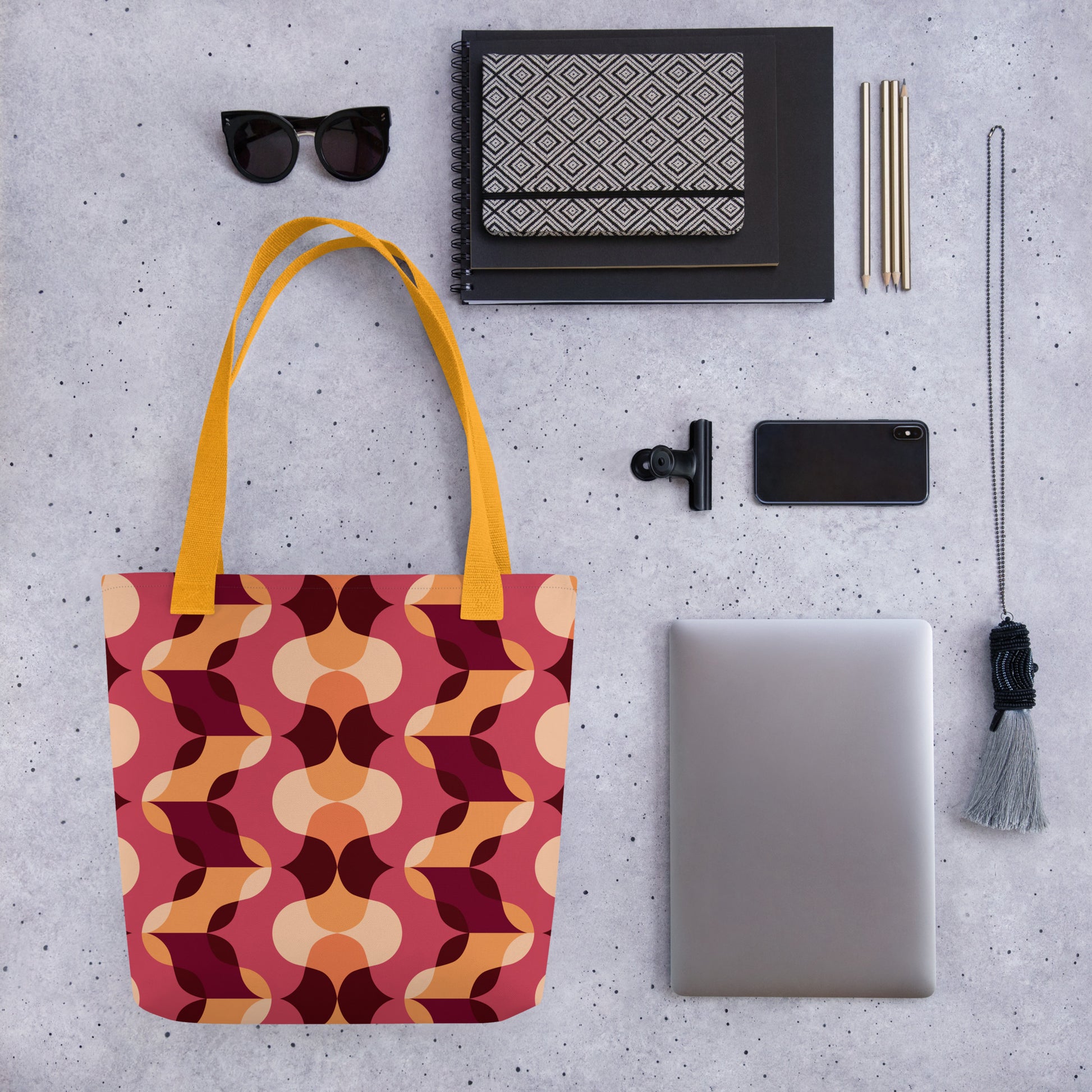 Tote bag con estampado retro ideal para el uso diario

