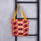 Bolso grande con ilustración vintage y asas resistentes

