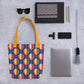 Bolso ecológico y espacioso con ilustración de globos de colores

