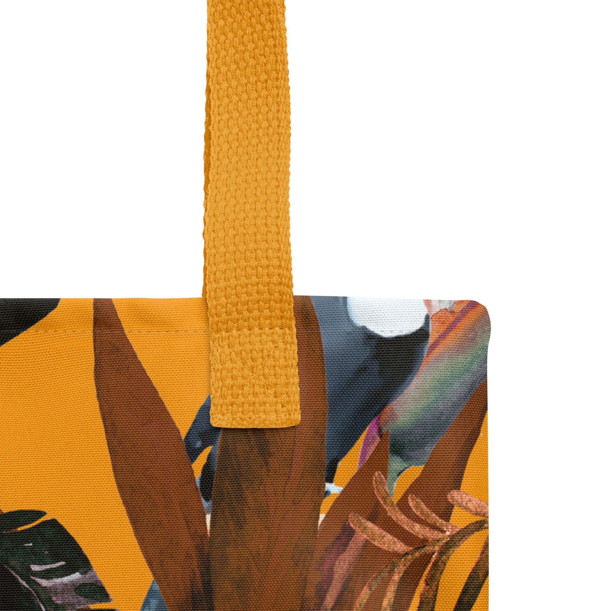Tote bag con dibujo de tucán y diseño original de Mi Maleta y Tú

