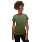 Green women's sports t-shirt