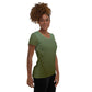 Green women's sports t-shirt