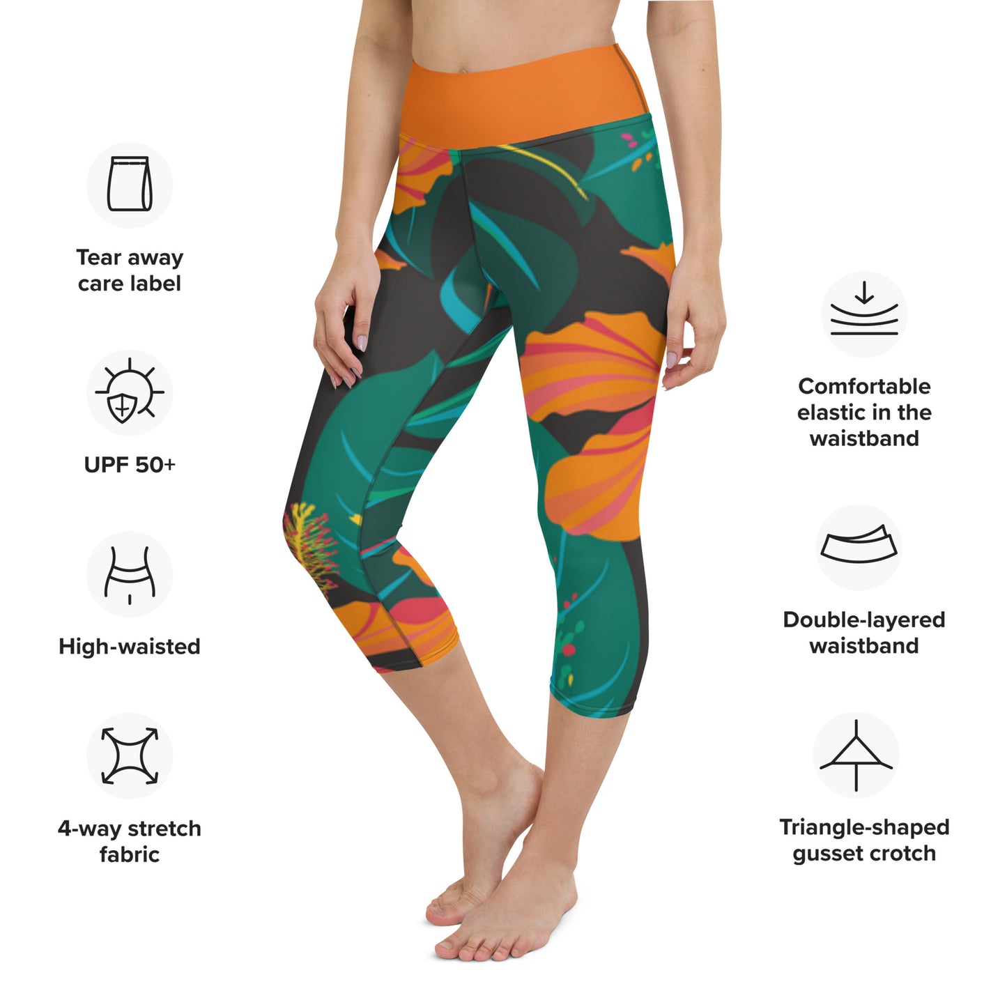 Leggings de yoga tropical