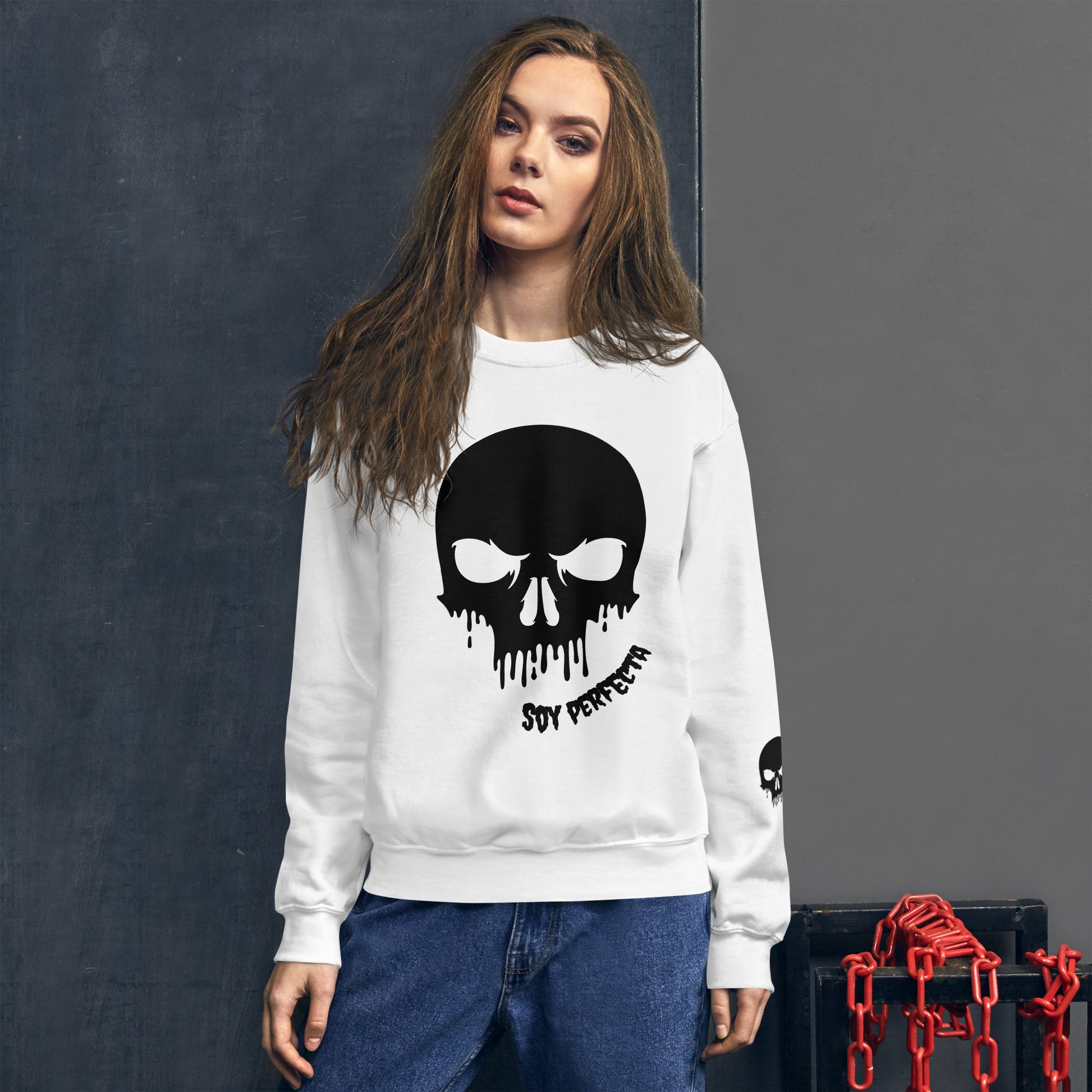 sudadera de algodón calavera