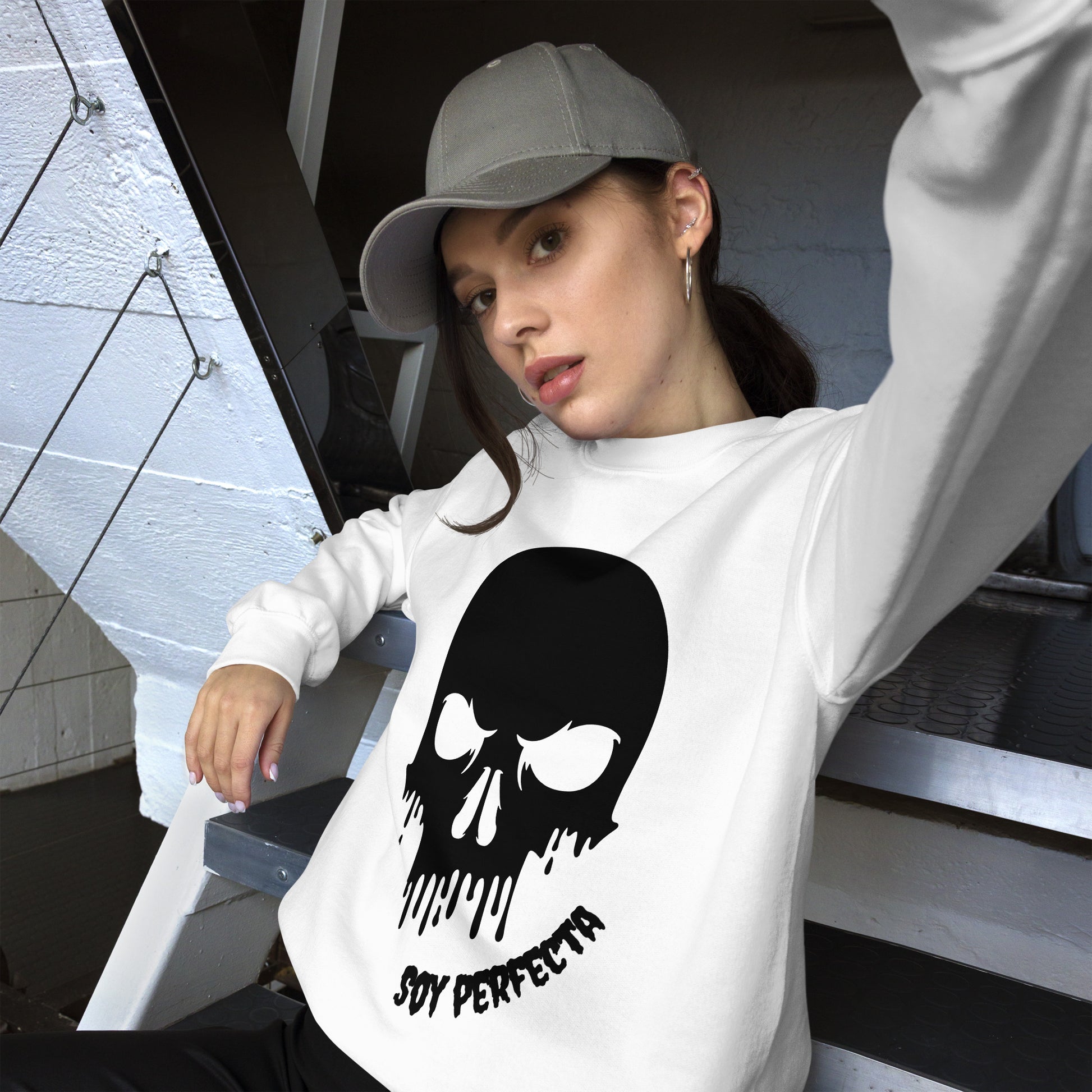 sudadera de algodón calavera