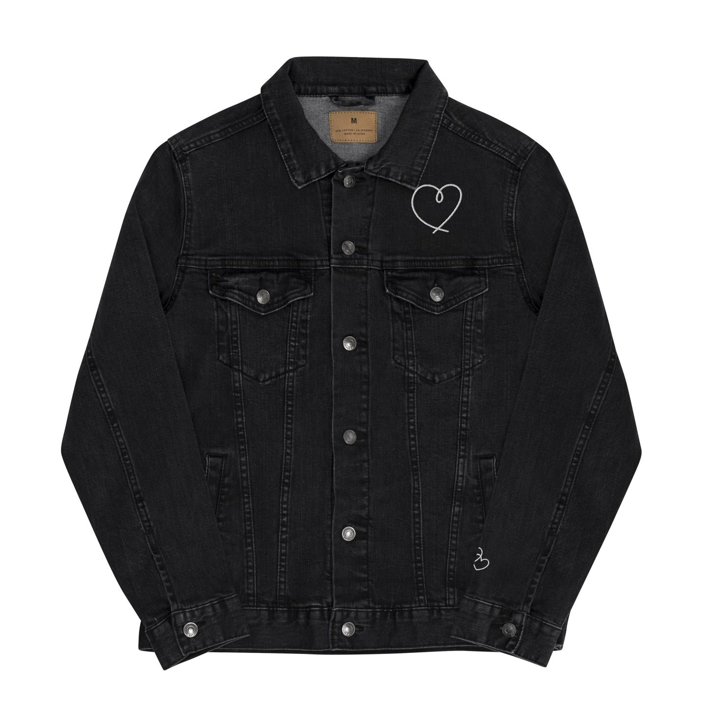 Love is love embroidered denim jacket