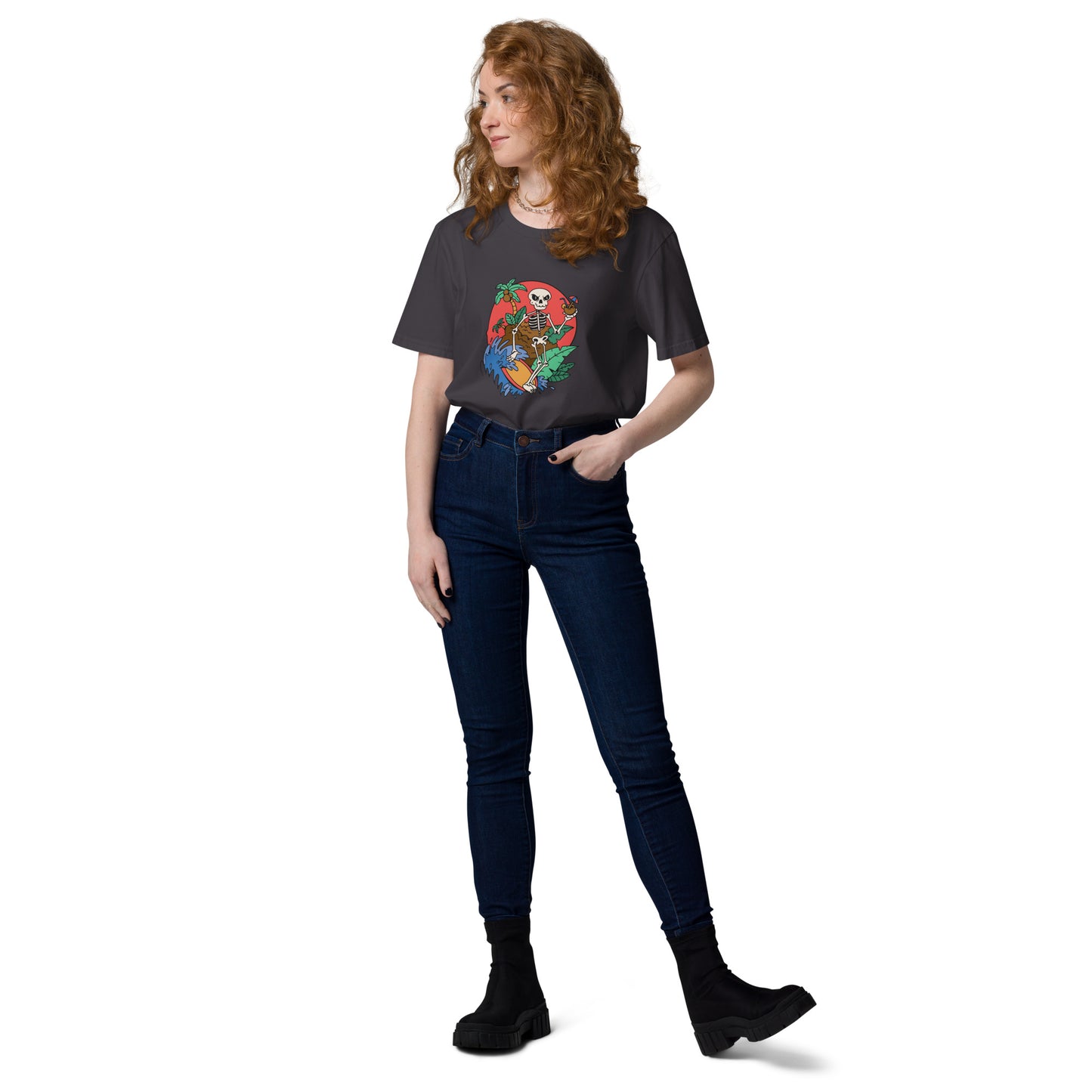 SURF SKULL Unisex-T-Shirt aus Bio-Baumwolle