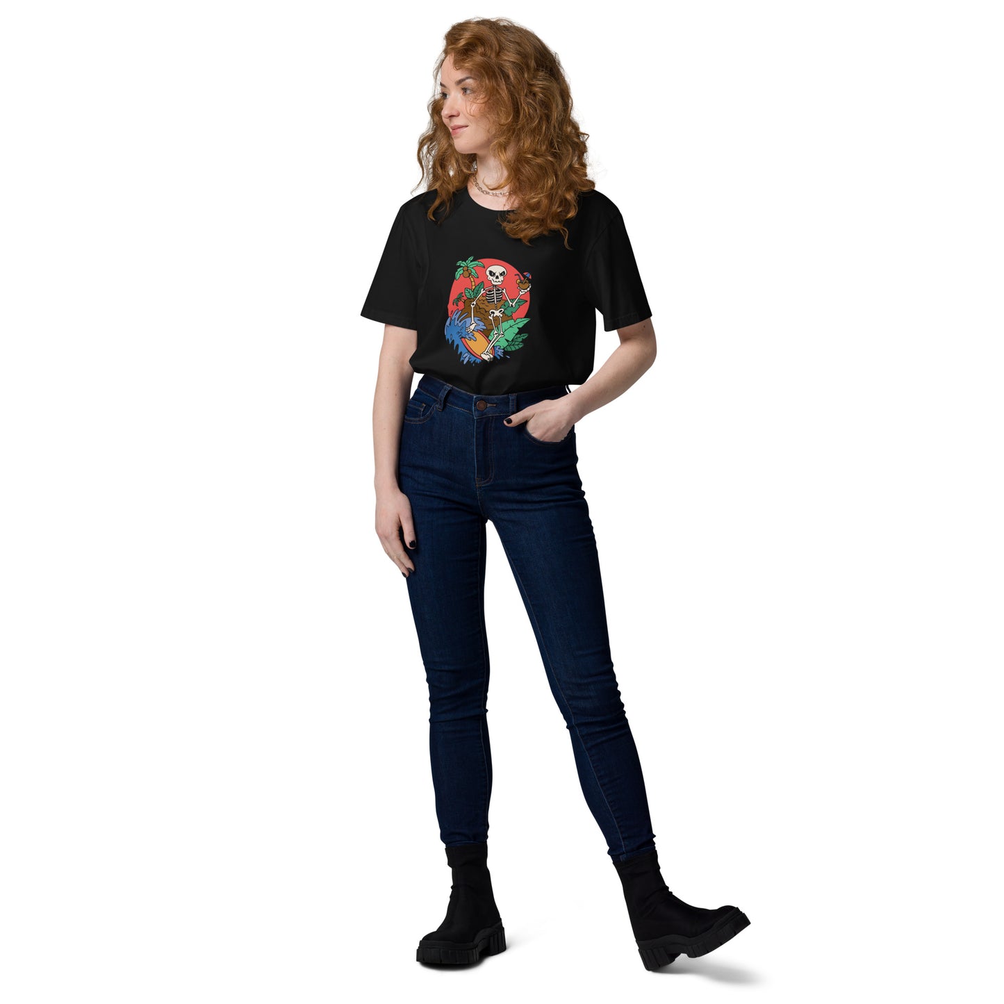 SURF SKULL Unisex-T-Shirt aus Bio-Baumwolle