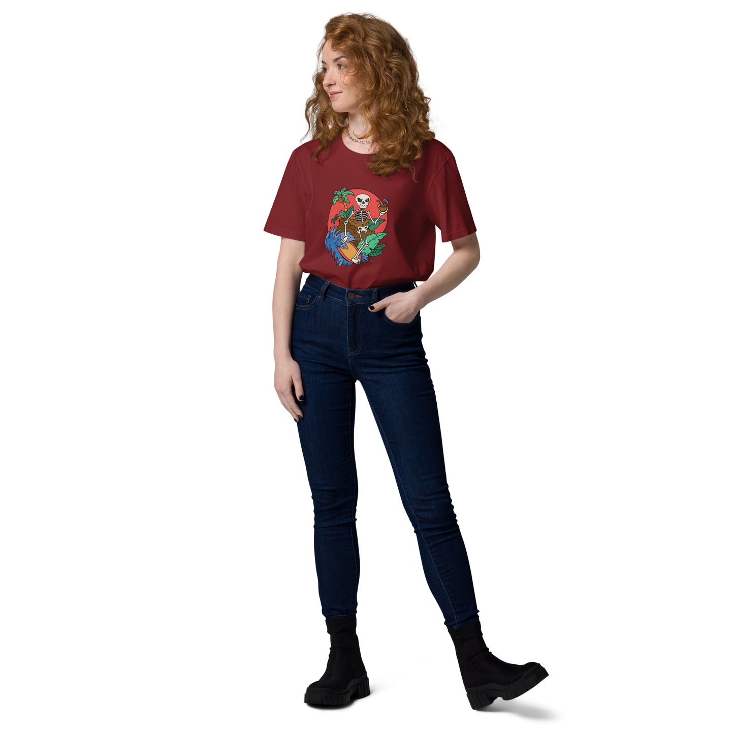 SURF SKULL Unisex-T-Shirt aus Bio-Baumwolle