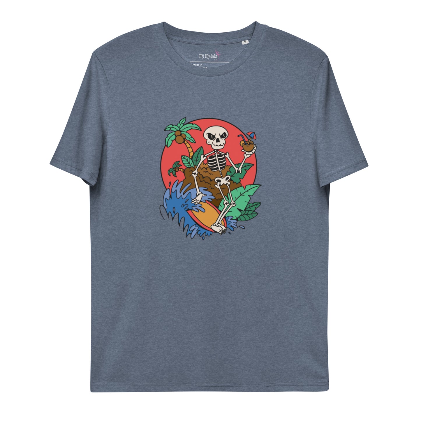 SURF SKULL Unisex-T-Shirt aus Bio-Baumwolle