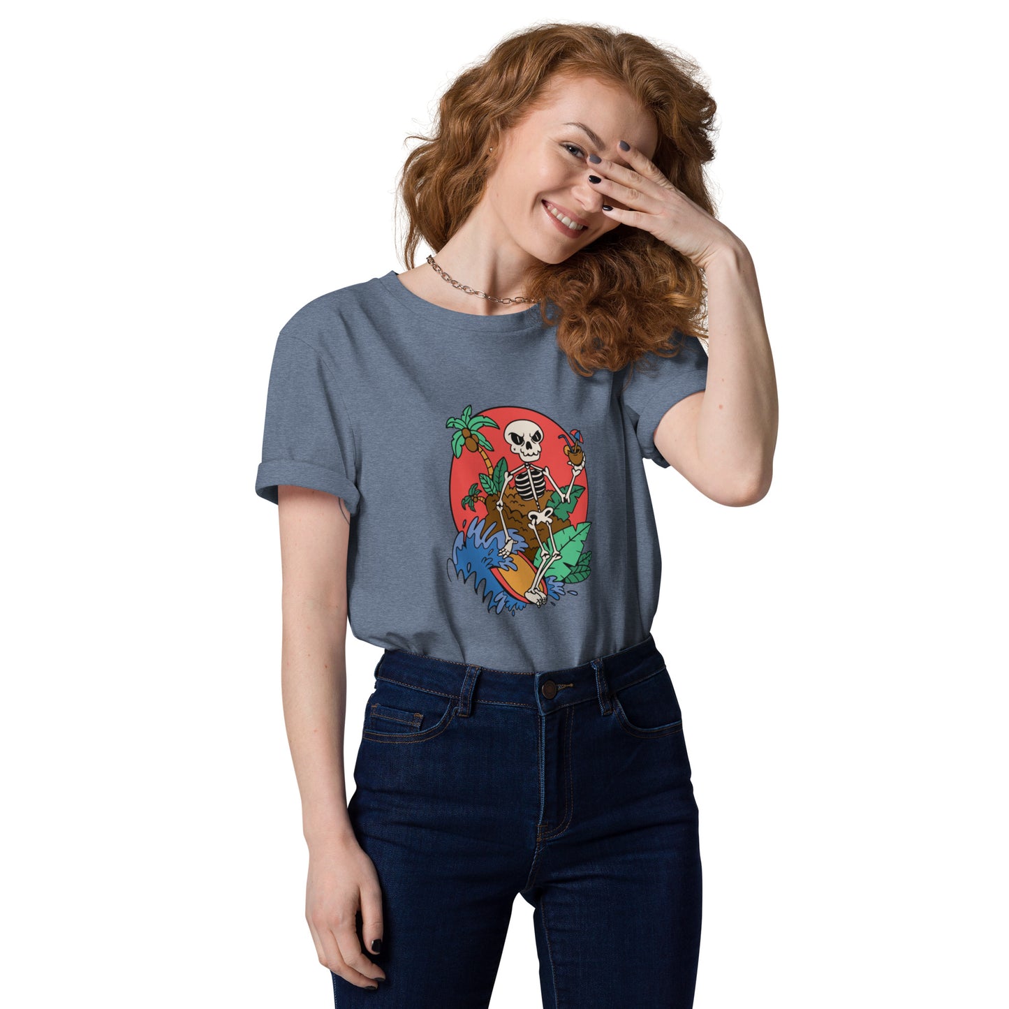 SURF SKULL Unisex-T-Shirt aus Bio-Baumwolle