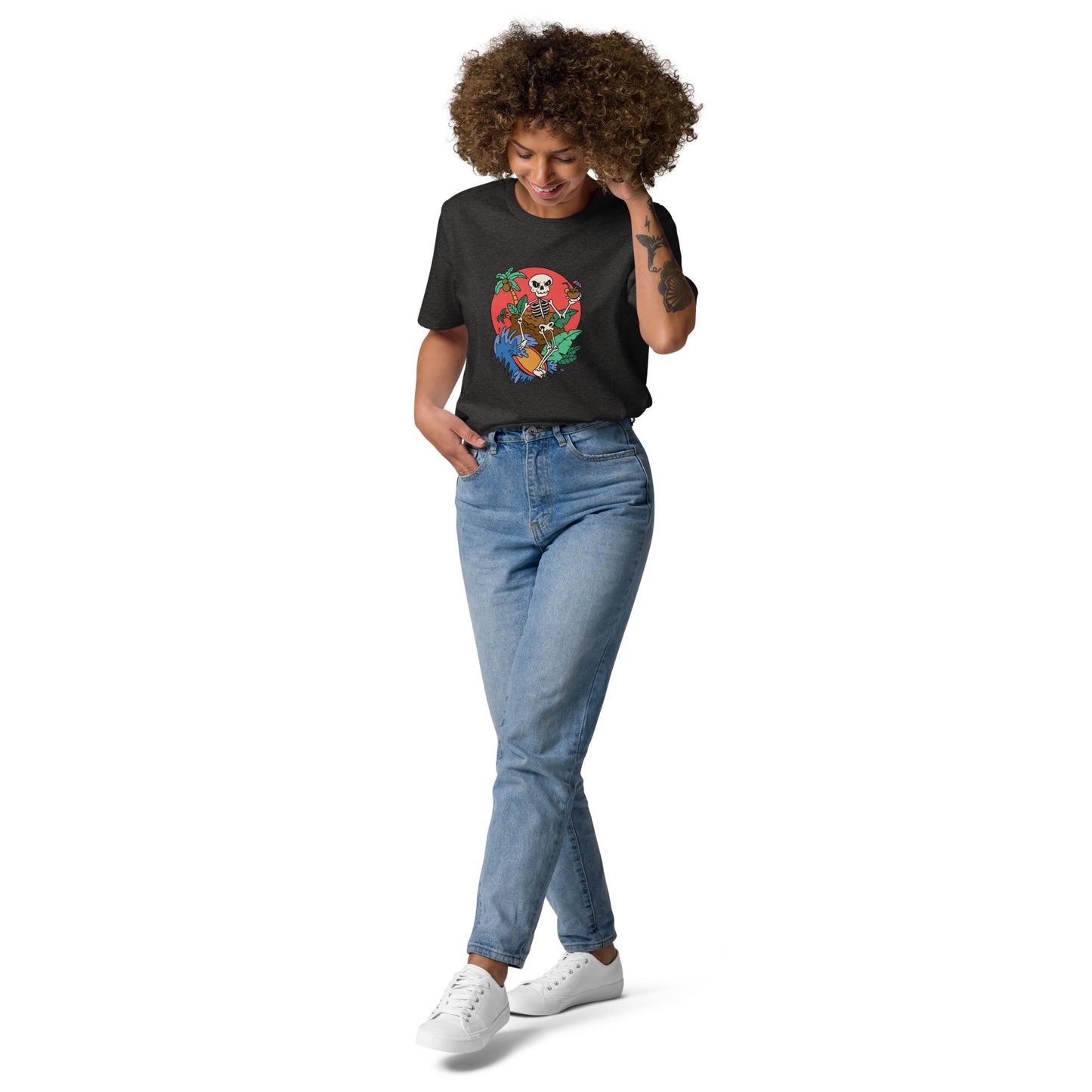 SURF SKULL Unisex-T-Shirt aus Bio-Baumwolle
