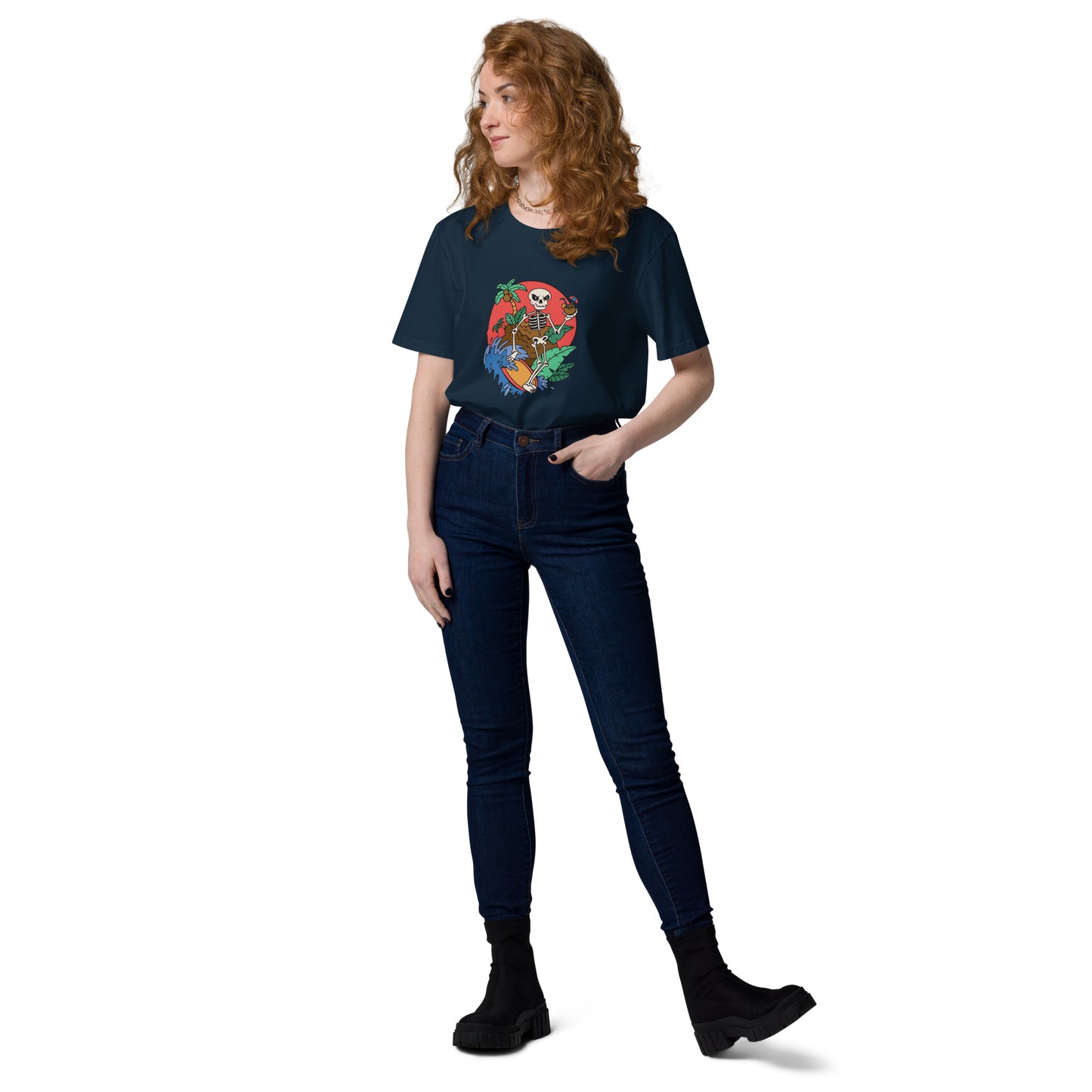 SURF SKULL Unisex-T-Shirt aus Bio-Baumwolle